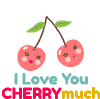 Friends Food Sticker - Friends Food I Love You Cherry Much Stickers