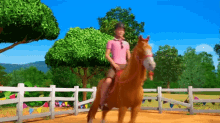 barbie dab horse riding