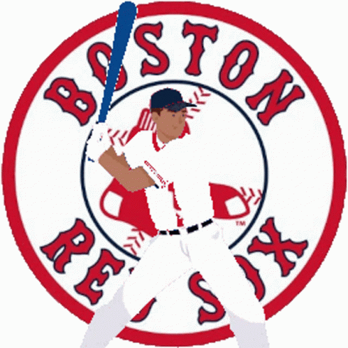 Vintage Running Baseball Player - Boston Red Sox (Red Boston Wordmark) - Boston  Red Sox - Sticker