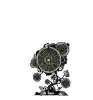 a black and white drawing of a clock with roman numerals on it