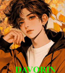 a drawing of a boy with the name davorin on the bottom right