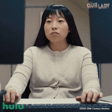 Typing Anne GIF - Typing Anne Awkwafina GIFs