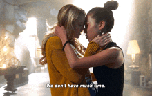 two women kissing with the words we don 't have much time