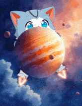 Wen Coin Space Cat GIF