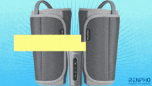 a pair of renpho knee braces on a blue background