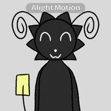 a drawing of a sheep with the words alight motion on the bottom