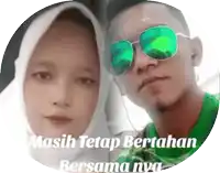 a picture of a man and a woman with the words masih tetap bertahan on the bottom