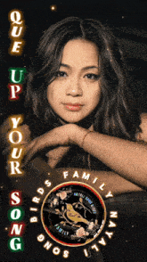 a poster for que up your song birds family