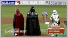 Baseball Star Wars GIF - Baseball Star Wars Darth Vader GIFs