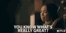 You Know Whats Really Great Logan Browning GIF - You Know Whats Really Great Logan Browning Samantha White GIFs
