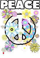 Peace Flower Sticker - Peace Flower Stickers