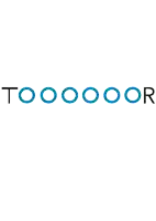 a white background with blue circles and the word toooooor