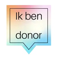 a speech bubble says ik ben plasma donor