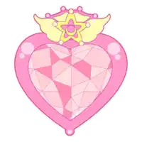 a pink heart with a star on top of it .
