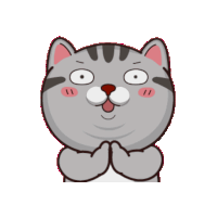 a cartoon cat with its paws up and a surprised look on his face