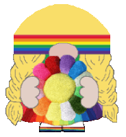 Rainbow Gnome Sticker - Rainbow Gnome Stickers