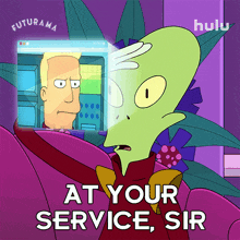 At Your Service Sir Kif GIF - At Your Service Sir Kif Zapp Brannigan GIFs