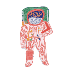 spaceman space suit astronaut colouring in kingston