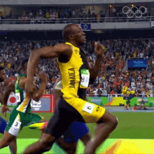 Running Usain Bolt GIF - Running Usain Bolt Olympics GIFs