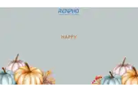 an advertisement for renpho says happy thanksgiving with pumpkins and a scale