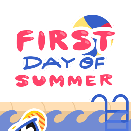 First Day Of Summer Happy First Day Of Summer Sticker - First Day Of Summer Happy First Day Of Summer Its Summertime Stickers