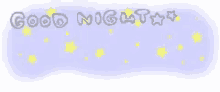 a purple background with yellow stars and the words good night written on it