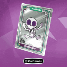 a card with a skeleton on it that says skilled skeleton on it