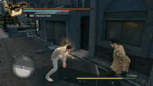a video game shows a man carrying a large electrical panel