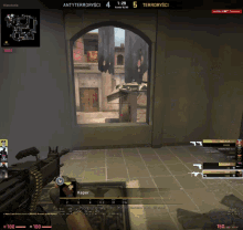 a video game screen shows a player named kaper holding a machine gun