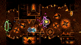a video game with a lot of gears and arrows on it