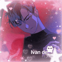 a drawing of a boy with the name ivan de ken on it