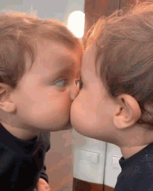 kids kissing gif