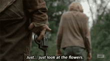 Look At The Flowers Twd GIF - Look At The Flowers Twd Carl GIFs