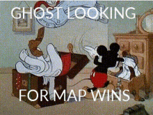 Ghost Looking For Map Wins GIF - Ghost Looking For Map Wins Mickey Mouse GIFs