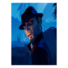 a man in a fedora smoking a cigarette in a video game