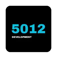 a black square with the number 5012 and development written on it