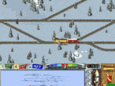 a screenshot of a train game shows a map and the time as 19:35
