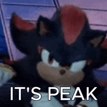 shadow the hedgehog from the video game sonic the hedgehog says `` it 's peak ''