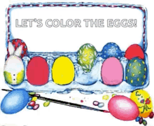 happy easter eggs lets color the eggs