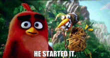 The Angry Birds Movie Red GIF - The Angry Birds Movie Red He Started It GIFs