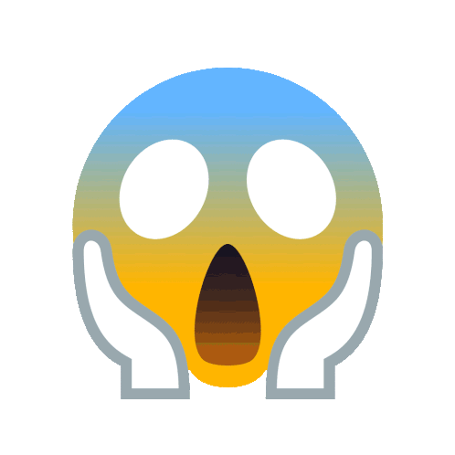 Face Screaming In Fear Joypixels Sticker - Face Screaming In Fear Joypixels Screaming Stickers