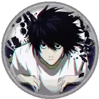 a pixelated image of a boy with black hair