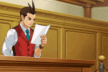 Ace Attorney Apollo Justice GIF - Ace Attorney Apollo Justice Read GIFs