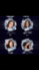 a blurry picture of a woman with long black hair