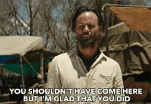 you shouldnt have come here but im glad that you did walton goggins tomb raider tomb raider gifs
