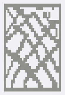 a gray and white square with a pattern of squares