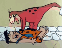 Fred Flintstone Dino GIF - Fred Flintstone Dino Dinosaur GIFs