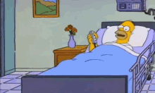 the simpsons bed homer simpson hospital sick