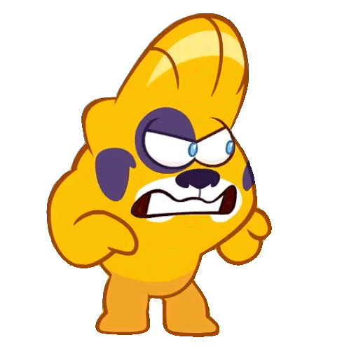 Angry Handsome Nom Sticker - Angry Handsome Nom Cut The Rope Stickers