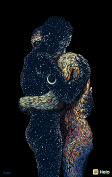 love hug couple sweet galaxy